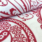Romantické flanelové obliečky s bielo-červeným vzorom ŠTRBA RED.