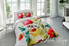 Farebné makosaténové obliečky SORYA s rozkvitnutými kvetinami zo 100% bavlny.