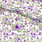 Bavlnené obliečky s potlačou fialových lúčnych kvetov.