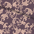 Posteľné obliečky s broskyňovým ornamentom na fialovom podklade zo 100% bavlny.