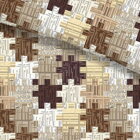 Posteľné obliečky s potlačou zaujímavého motívu v tvare puzzle v hnedej farbe zo 100% bavlny.