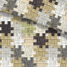 Posteľné obliečky s potlačou geometrického motívu v olivových tónoch v tvare puzzle zo 100% bavlny.