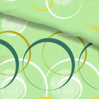 Bavlnené obliečky s potlačou farebných polmesiacov na zelenkastom podklade.