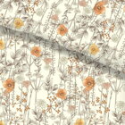 Romantické bavlnené obliečky s potlačou rozkvitnutých lúčnych kvetov v oranžovo-hnedých tónoch zo 100% bavlny.  