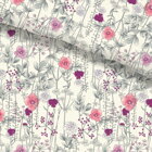 Romantické bavlnené obliečky s potlačou rozkvitnutých lúčnych kvetov v ružových tónoch zo 100% bavlny.  