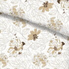 Elegantné bavlnené obliečky s kvetinovým motívom v hnedej farbe na sneho-bielom podklade zo 100% bavlny.