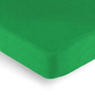 Napínacie froté plachta zelenej farby zo zmesi bavlnených a polyesterových priadzí s dlhou životnosťou a výbornou savosťou, plachta vhodná aj na vysoké matrace.