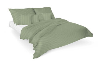 Luxusné damaškové obliečky VIENNA Olivovo zelená - 4 set