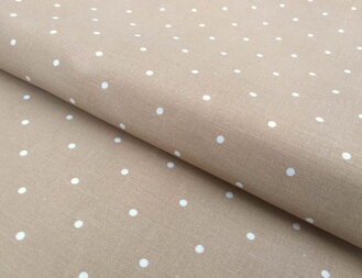 Bavlnená látka DOTS Mocca