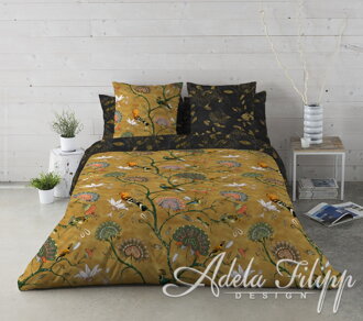 Posteľné obliečky z dreva JARDIN MUSTARD