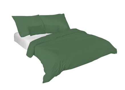 Damaškové obliečky Olivovo zelená - 4 set
