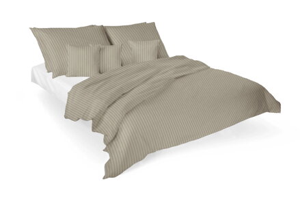 Luxusné damaškové obliečky VIENNA Taupe - 4 set