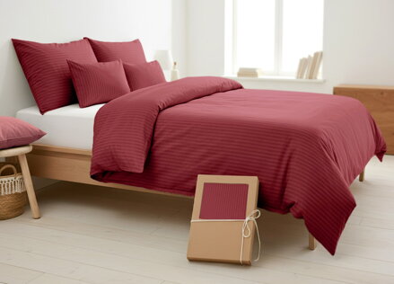 Damaškové obliečky Burgundy - 4 set