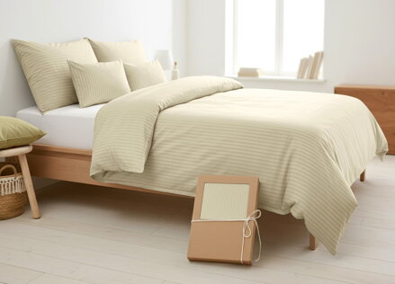 Damaškové obliečky Šampaň - 4 set