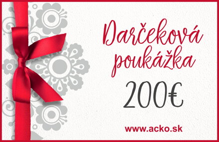 Darčeková poukážka 200€ 