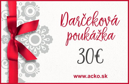 Darčeková poukážka 30€ 