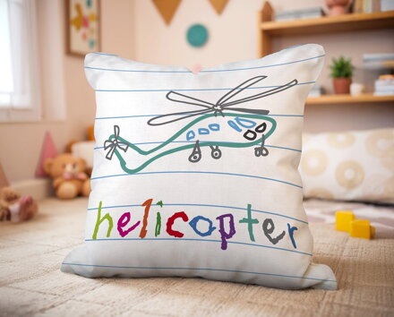 Dekoračný vankúš HELIKOPTÉRA