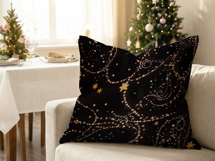 Dekoračný vankúš COSMIC Black