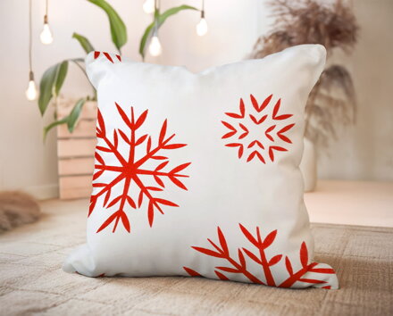 Voňavý vankúšik SNOWFLAKES White-red