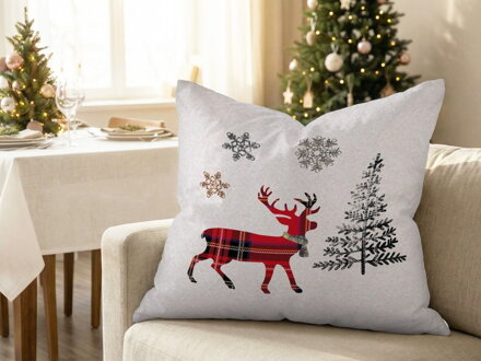 Dekoračný vankúš JELENČEK Káro