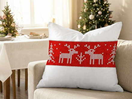 Dekoračný vankúš NÓRSKO Červená