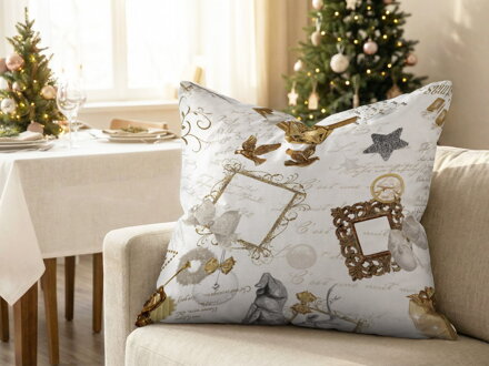Vianočný vankúš X-MAS Zlatá