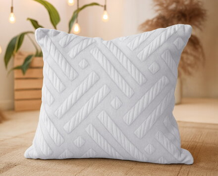Žakárový vankúš VELMAR White