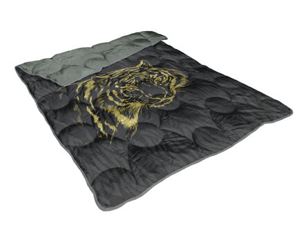 Prešívaná hrejivá deka Tiger Dark grey