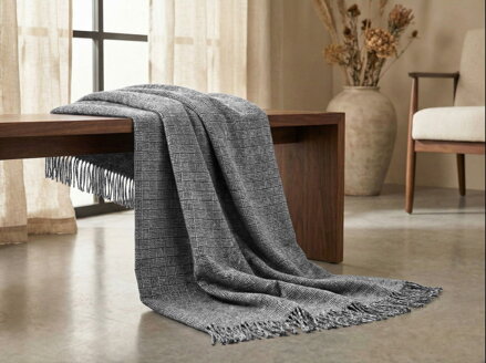 Vlnená deka MERINO COTTAGE Grey