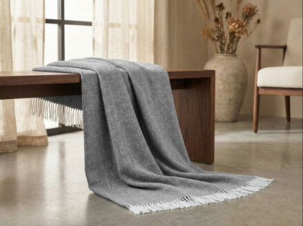 Vlnená deka MERINO Savana Grey