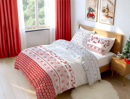 Flanelové obliečky Beskydy Červená