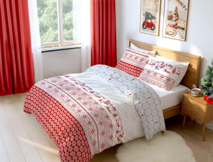 Flanelové obliečky Beskydy Červená