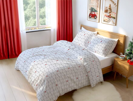 Flanelové obliečky Poľana Sivá