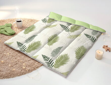 Flanelová deka s dvomi hrejivosťami FJORD Green