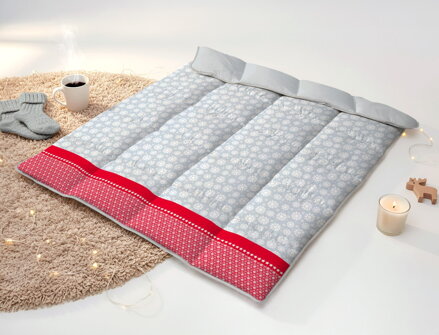 Flanelová deka s dvomi hrejivosťami FROST Red