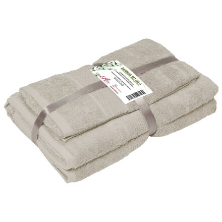 Sada uterák a osuška ÁČKO BAMBOO Simply Taupe