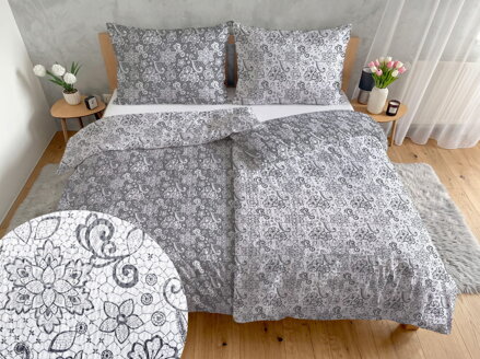 Krepové návliečky CELESTIA Grey