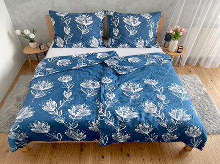 Krepové návliečky PAOLA Dark Blue