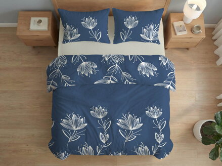 Krepové návliečky PAOLA Dark Blue