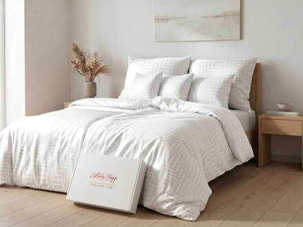 Mako Damaškové obliečky PALMA White