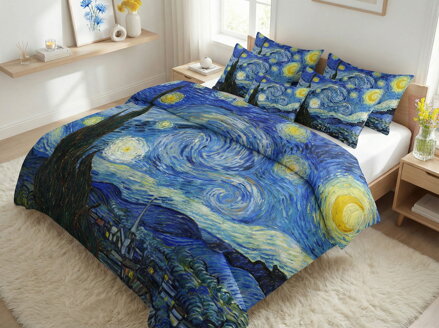 Obliečky MAKOSATÉN Vincent van Gogh - Hviezdna Noc