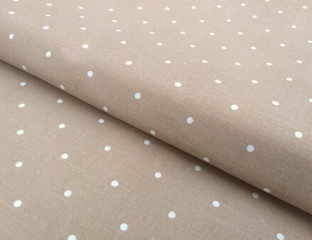 Bavlnená látka DOTS Mocca