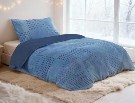 Obliečky MIKROFLANEL Donovaly Modrá Obliečky MIKROFLANEL Donovaly Modrá