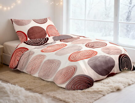 Obliečky MIKROFLANEL KUBÍNSKA Červená Obliečky MIKROFLANEL KUBÍNSKA Červená