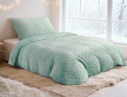 Obliečky MIKROFLANEL TAJOV Sage Obliečky MIKROFLANEL TAJOV Sage