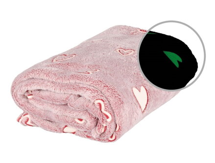 Svietiaca mikroflanelová deka SRDIEČKA