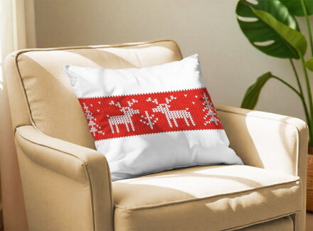 Vianočná obliečka na vankúš NORDIC RED