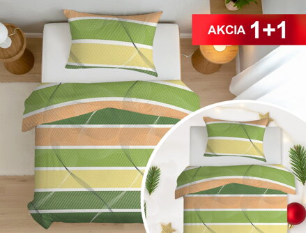 Bavlnené obliečky 1+1 BELADICE Green