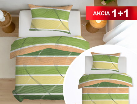 Bavlnené obliečky 1+1 BELADICE Green