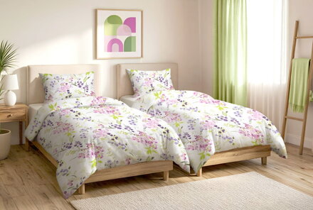 Bavlnené obliečky 1+1 DOMAŠA Fialová